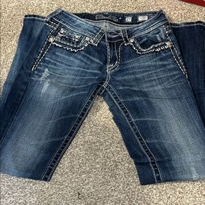 Miss Me Dark Blue Denim Shorts